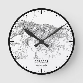 Horloge Ronde Caracas Clock City Line Art