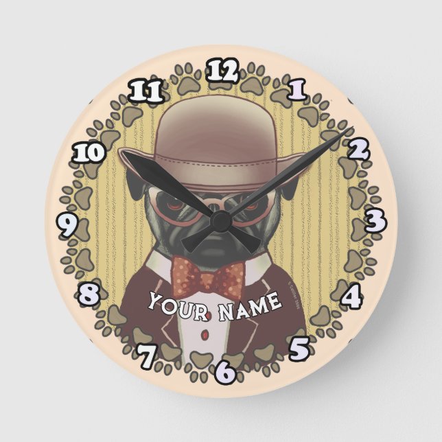 Horloge Ronde Carlin à lunettes (Recto)