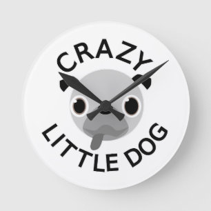 Horloge Ronde Carlin fou petit chien