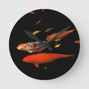 Horloge Ronde Carpe de Koi