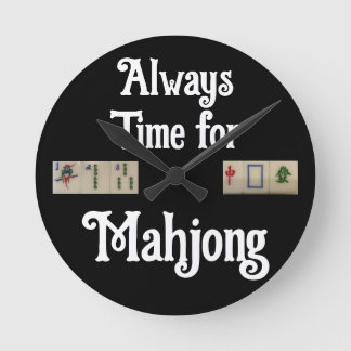 Horloge Ronde Carreaux mahjong