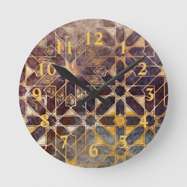 Horloge Ronde Carreaux mystiques I (Recto)