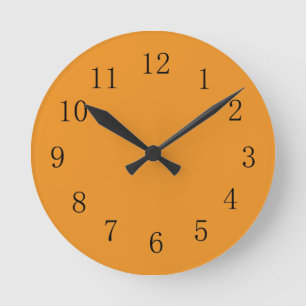 Horloge Ronde Carrot Orange Color Kitchen Wall Clock