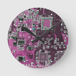 Horloge Ronde Carte circuit imprimé circuit imprimé circuit viol