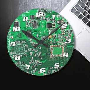Horloge Ronde Carte circuit imprimé circuit vert PCB