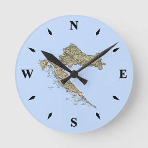 Horloge Ronde Carte croate