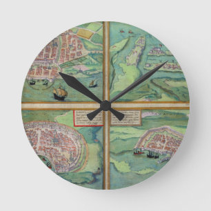 Horloge Ronde Carte de Calais, de Malte, de Rhodes, et de
