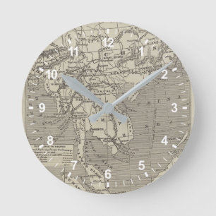 Horloge Ronde Carte de l'itinéraire proposé vers la Chine de