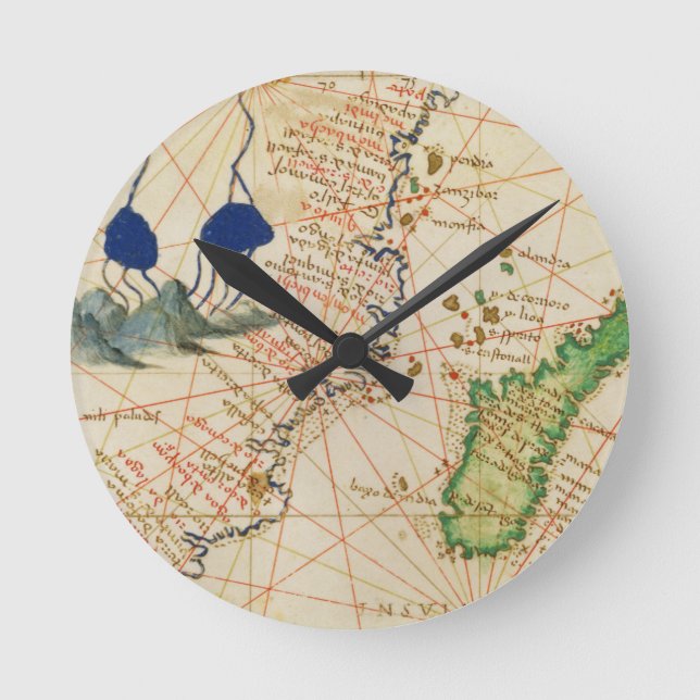 Horloge Ronde Carte Madagascar (Recto)