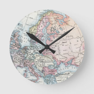 Horloge Ronde Carte politique de l'Europe (1916)