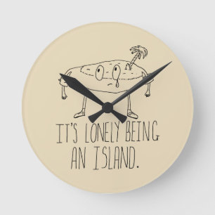 Horloge Ronde Cartoon Island
