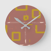 Case sur l'horloge murale géométrique Brown