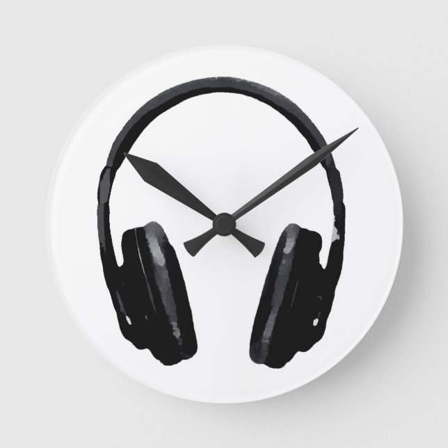 Horloge Ronde Casque Pop Art (Recto)