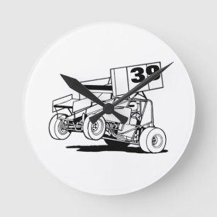 Horloge Ronde Casquette auto Sprint personnalisé, Customisez-le