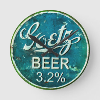 Horloge Ronde Casquette Rustique de bouteille de bière