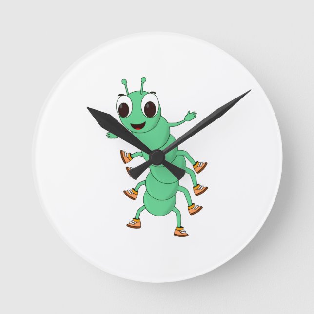 Horloge Ronde Caterpillar verte (Recto)