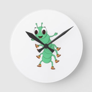 Horloge Ronde Caterpillar verte