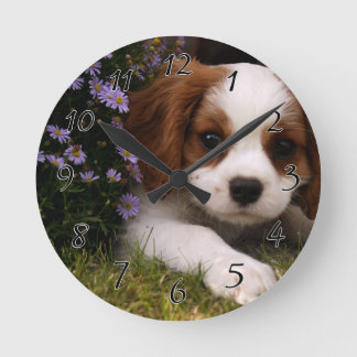 Horloge Ronde Cavalier King Charles Spaniel