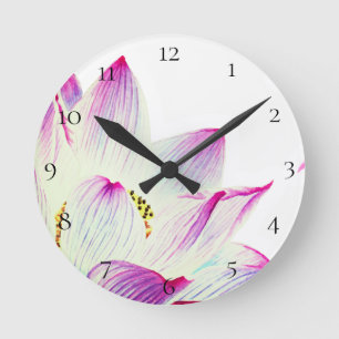 Horloge Ronde Centre de méditation de studio de yoga de Lotus