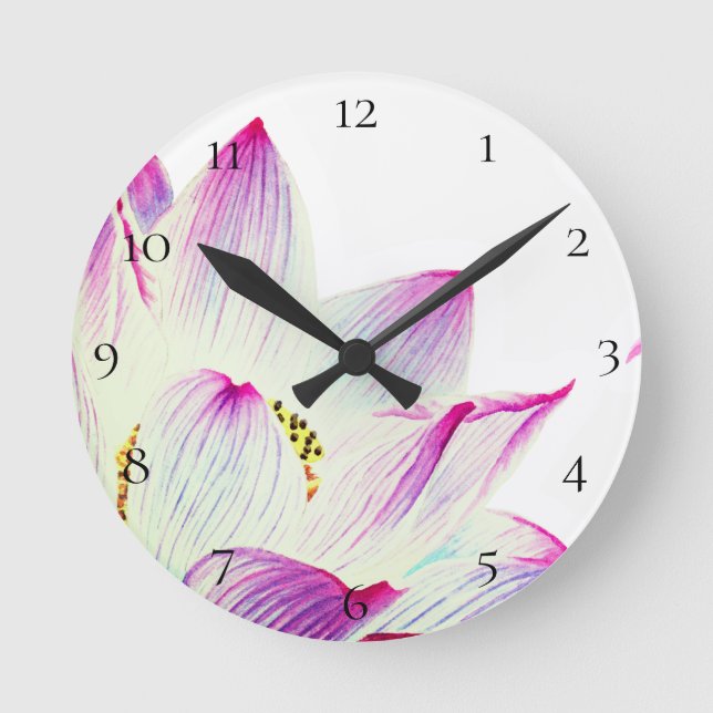 Horloge Ronde *~* Centre de méditation Lotus Reiki Yoga Studio (Recto)