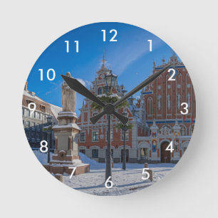 Horloge Ronde Centre-ville historique de Riga, Lettonie
