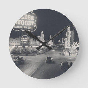 Horloge Ronde Centre-ville Las Vegas Retro