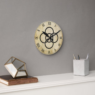 Horloge Ronde Cercles de Croix Borromée