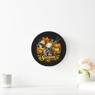 Horloge Ronde C'est la saison Café épicé à la citrouille de golf