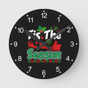 Horloge Ronde C'est la saison design de Noël-61067