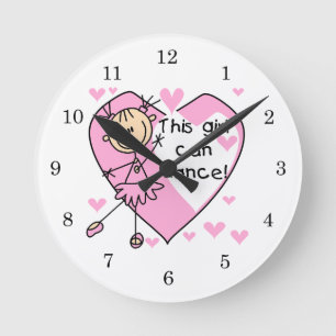 Horloge Ronde Cette fille peut danser T-shirts et cadeaux