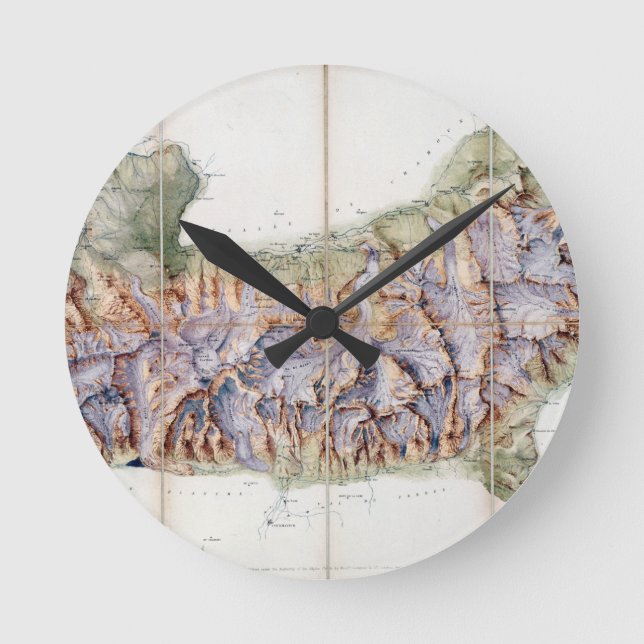 Horloge Ronde Chain of Mont Blanc, from an actual survey in (Recto)