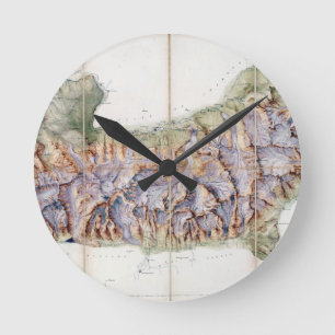 Horloge Ronde Chain of Mont Blanc, from an actual survey in