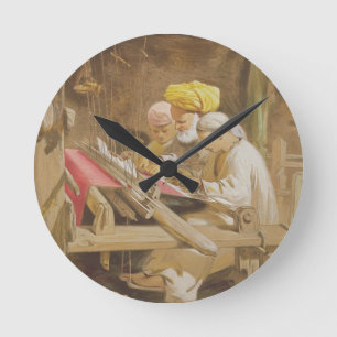 Horloge Ronde Châles de cachemire : Tissage, 1863 (chromolitho)