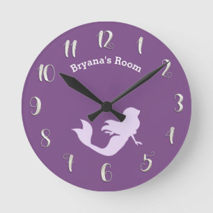 Horloge Ronde Chambre à coucher avec sirène pourpre Nom personna