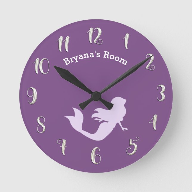 Horloge Ronde Chambre à coucher avec sirène pourpre Nom personna (Recto)