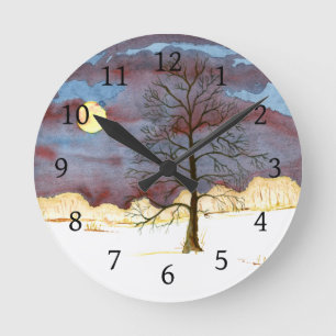 Horloge Ronde Champ d'hiver