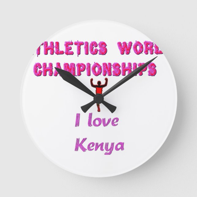 Horloge Ronde Championnats du monde d'athlétisme Kenya Runner :  (Recto)
