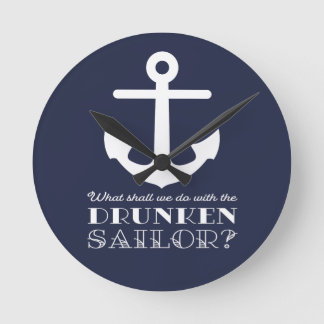 Horloge Ronde Chanson de marins ivre navale drôle de marin