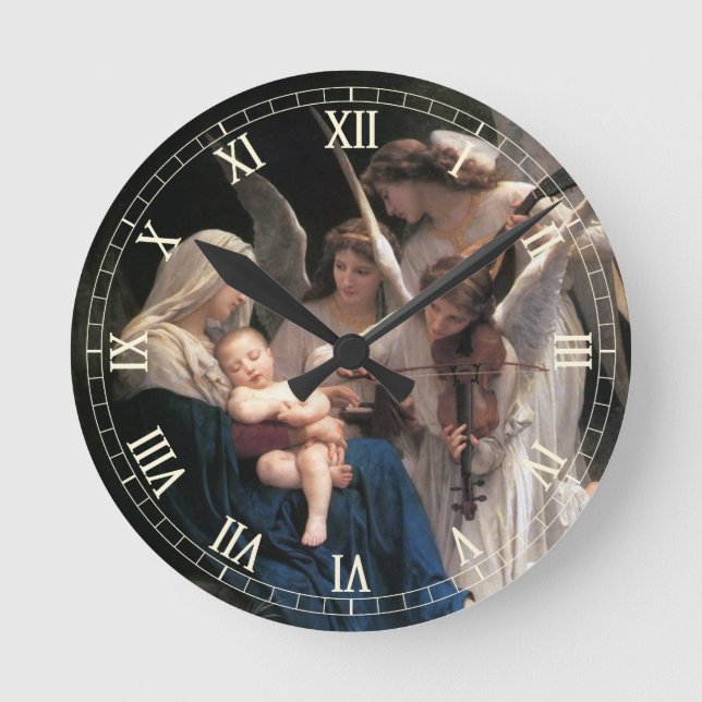Horloge Ronde Chanson des Anges (1881) de Bouguereau (Recto)