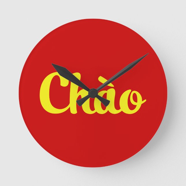 Horloge Ronde Chào / Hello ~ Vietnam / Vietnamien / Tiêt Viêt (Recto)