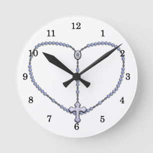 Horloge Ronde Chapelet miraculeux de médaille