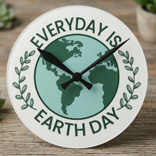 Horloge Ronde Chaque Jour Est Le Jour De La Terre - Amoureux De