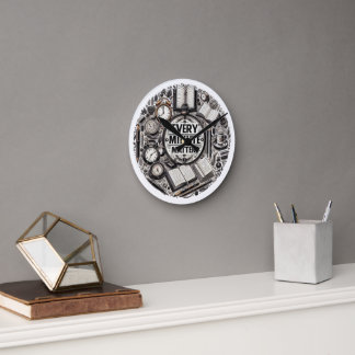 Horloge Ronde Chaque minute compte