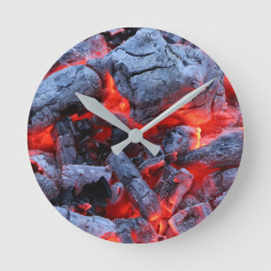 Horloge Ronde Charbons chauds