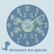 Charming Magical Blue Personalized Dinosaur 