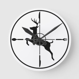 HORLOGE RONDE CHASSE DE CHASSE FUNNY CHASSE RAPIDE NOURRITURE 