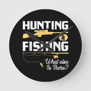 Horloge Ronde Chasse et pêche Ce qu'il y a d'autre - Funny Fishe