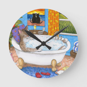 Horloge Ronde chat 567