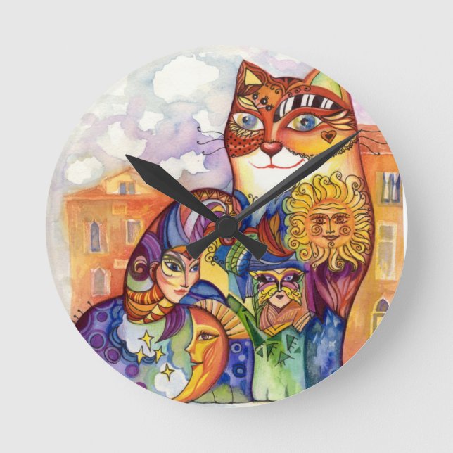 Horloge Ronde Chat de Venice (Recto)