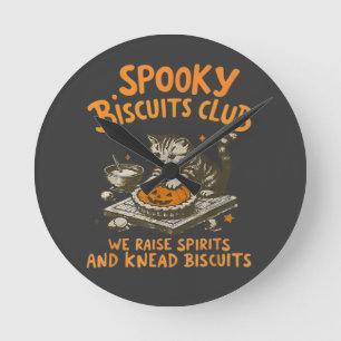 Horloge Ronde Chat effrayant